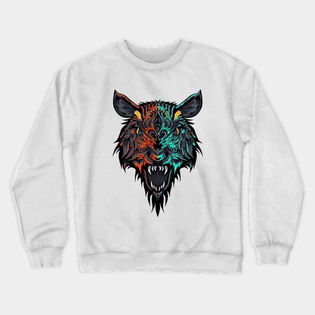 Wolf of the Future Crewneck Sweatshirt by fredian